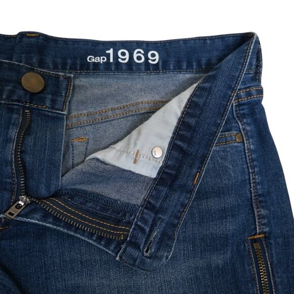 GAP 1969 Women's 29/8 Side Zip Cutoff Denim Jean Shorts - Picture 7 of 10